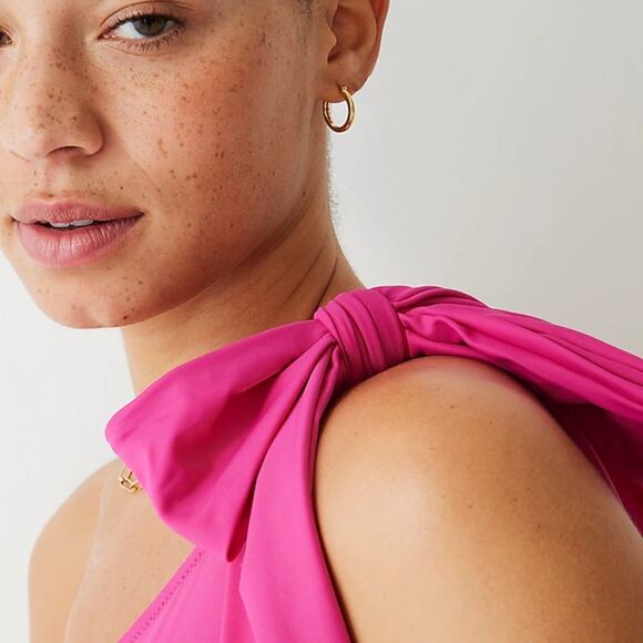 J. Crew Pink One-Shoulder Swim One Piece - Picture 4 of 16